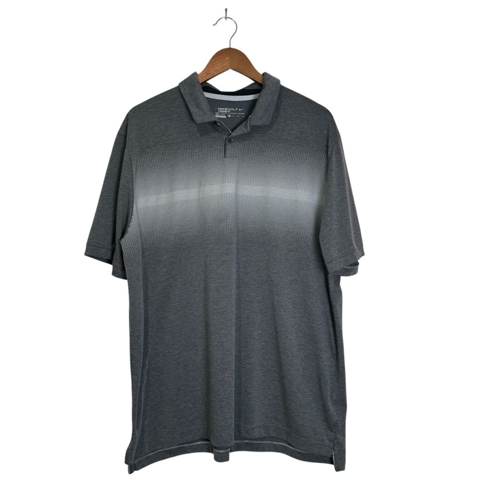 Nike Golf Men’s XL Gray Standard Fit Dri-Fit Performance Golf Polo